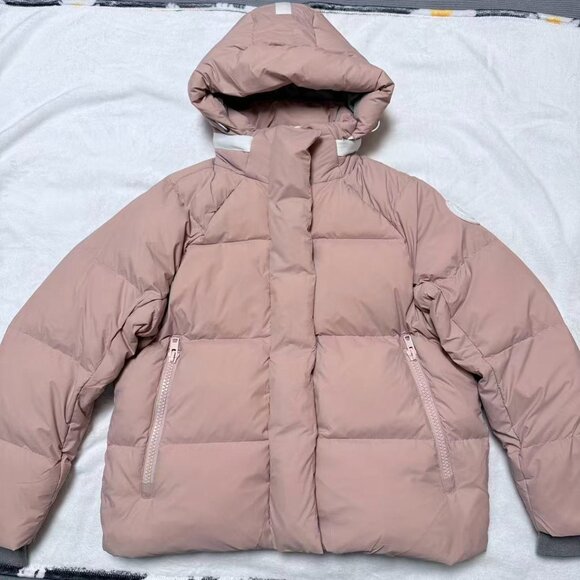 Canada Goose Pink Down Jacket with White Label Size S.